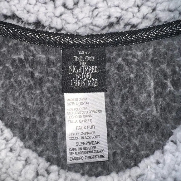 Disney, L, nightmare before Christmas satin skeleton face appliqué snowflakes - Picture 7 of 9